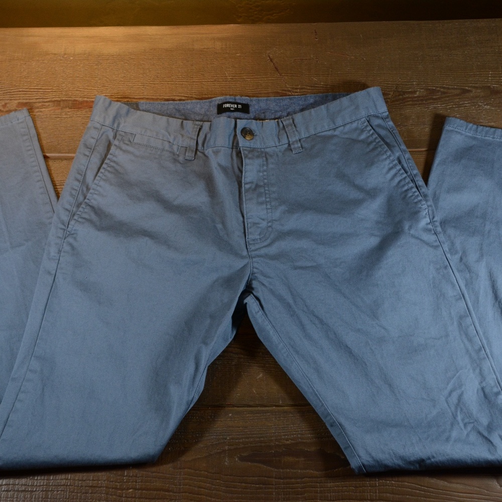 Gray/Blue Chinos Forever 21
